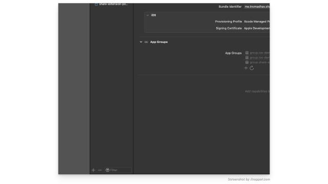 Creating a share extension step 2