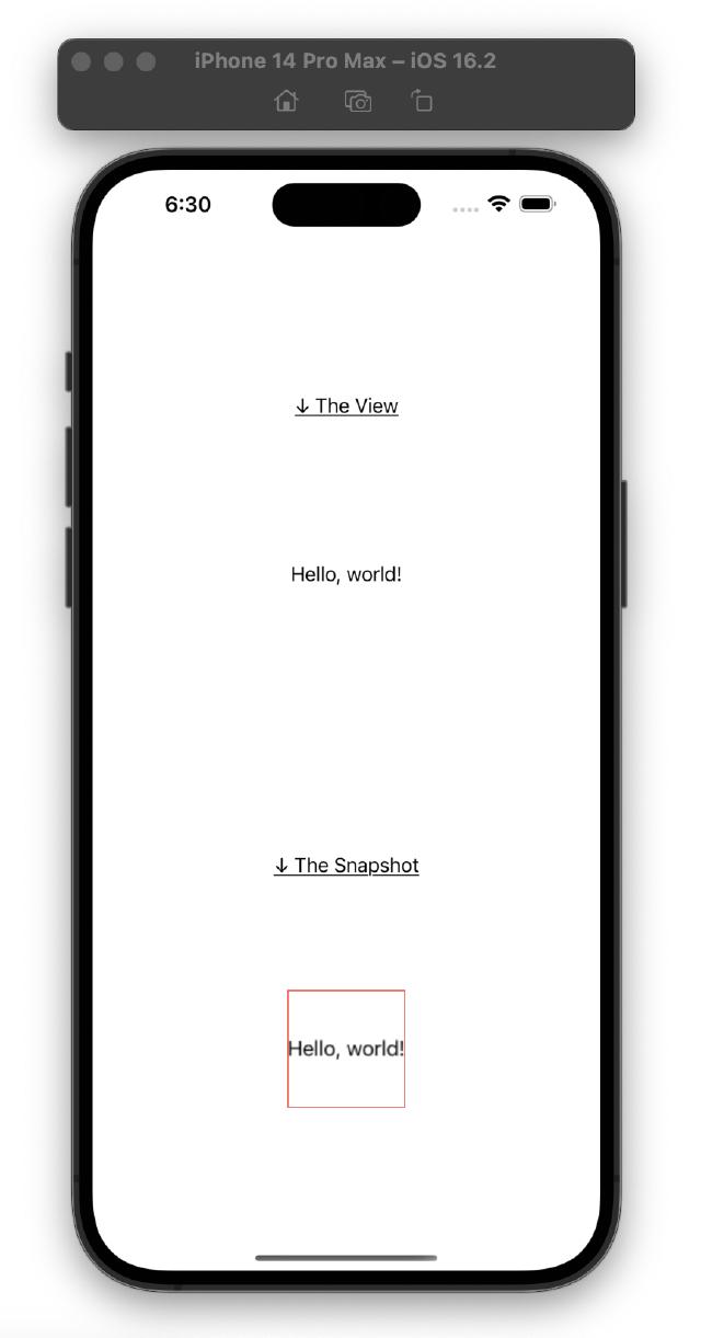 A screenshot of ImageRenderer in SwiftUI working it’s magic