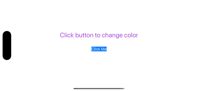 A small gif of a simple swiftui button in action