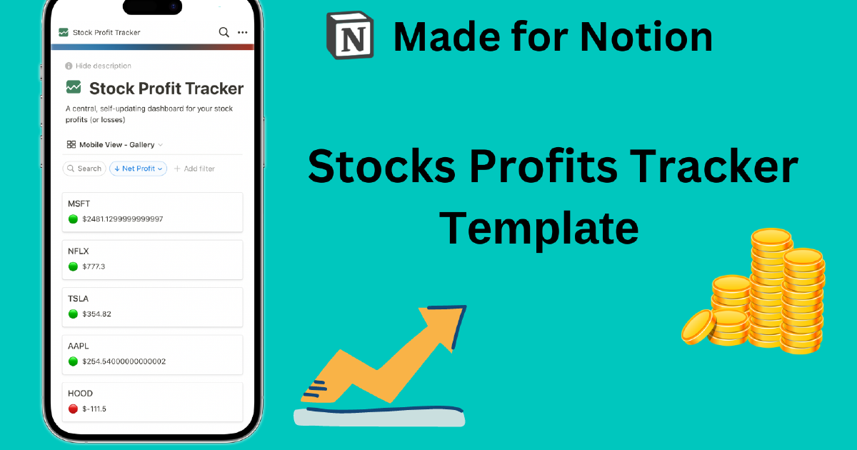 TnvMadhav | Stocks Profits Tracker (+ Notion API Integration with Python)